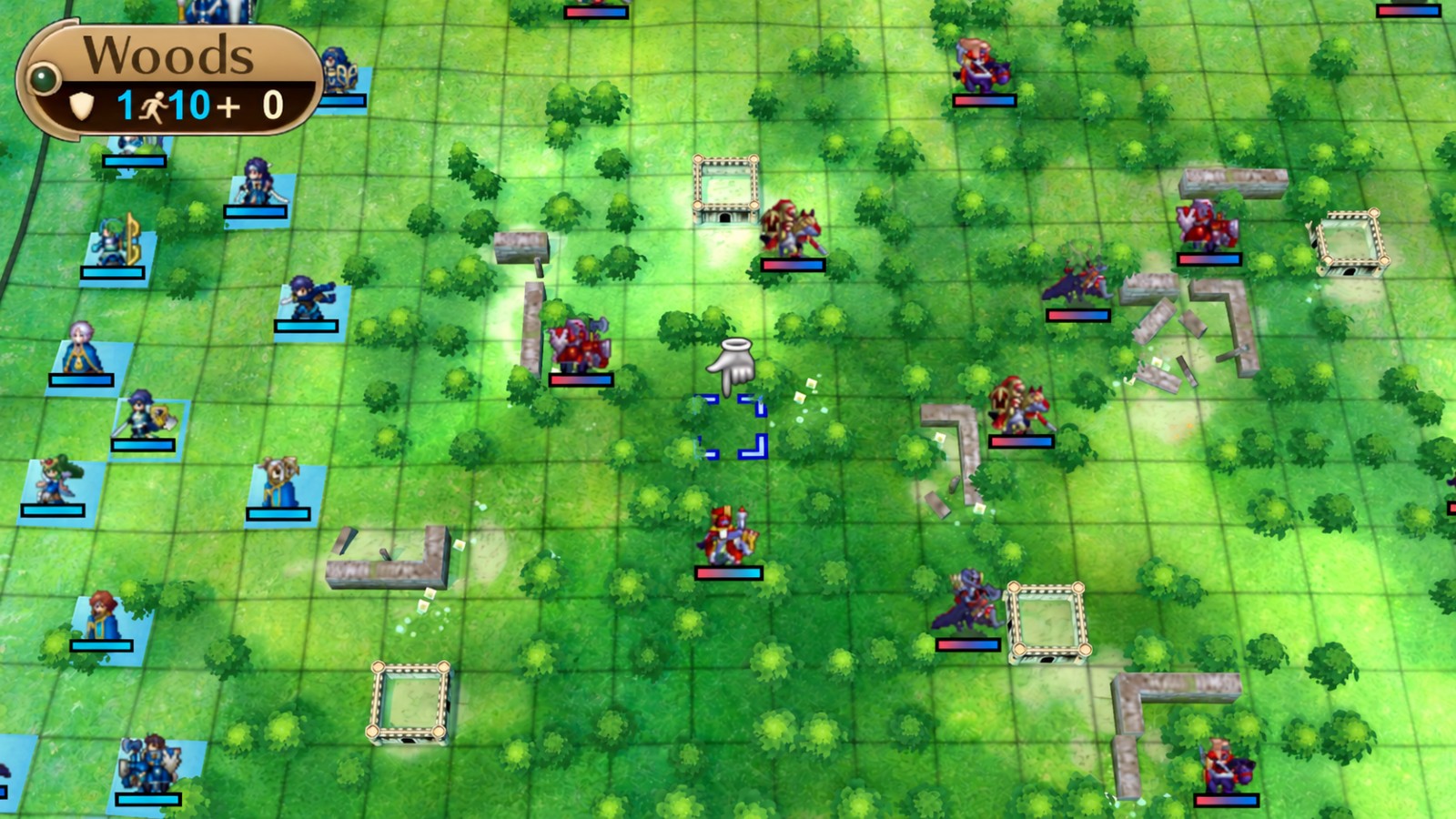 Borderless Fire Emblem forest battle